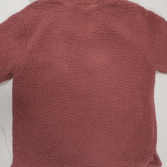 PINK Victoria's Secret Rose Sherpa Pullover Medium - Picture 5 of 5